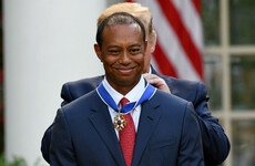 Nicklaus congratulates Tiger for receiving Presidential Medal of Freedom