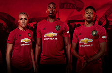 Pogba features as Man United unveil new treble-inspired home kit