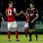 Seamus Coleman and Stephen Kenny watch on as Pat's hold Bohs