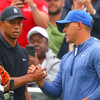 Koepka seven shots clear in record lead at PGA Championship as Woods misses cut