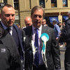 A milkshake has been thrown on Nigel Farage