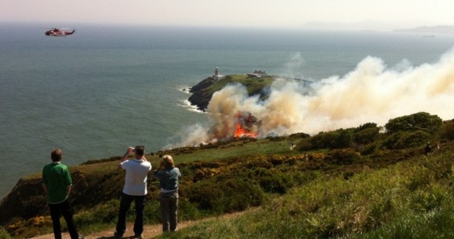 Fire service called to gorse fire on Dublin's Howth Head