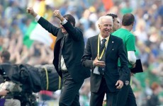 Trapattoni left 'very, very satisfied' by Irish performance in 1-0 win.