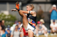 Iconic photo of AFLW star Tayla Harris in full flight wins top Women in Sport prize