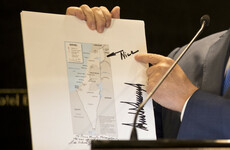 Donald Trump sent Benjamin Netanyahu a signed map of Israel with the word 'nice' beside annexed territory