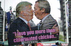 Nigel Farage says Donald Trump 'is loving his trip' after the pair meet in London