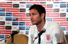 Blow for England: Frank Lampard ruled out of Euro 2012