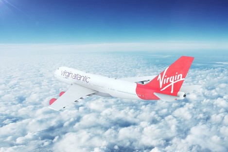 Stock image of Virgin Atlantic plane.