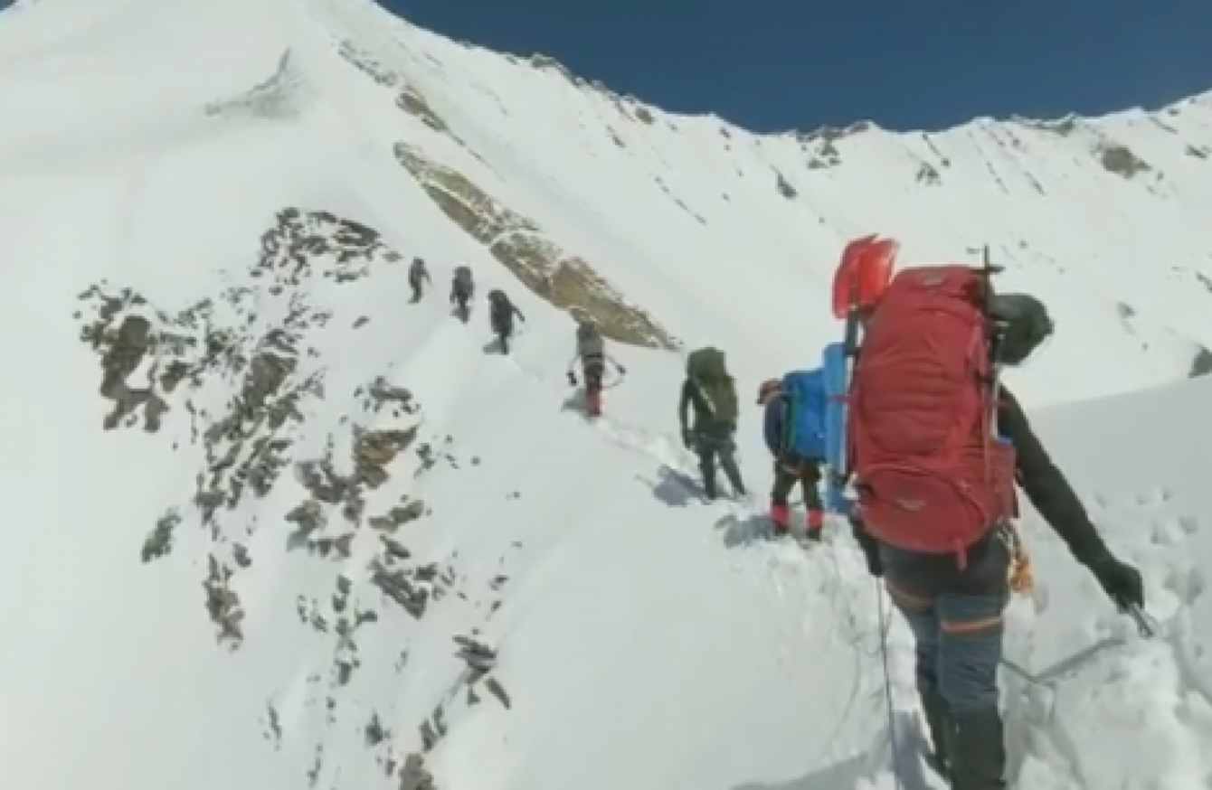 Footage recovered during search operation shows Himalayan climbers
