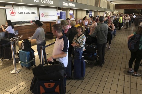 Passengers from the flight diverted to Honolulu. 