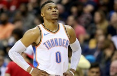 Russell Westbrook reunites with Rockets star Harden in Houston