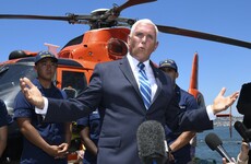 Pence claims migrants 'well cared for' during visit to centre as protestors decry 'concentration camps'