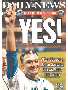 New York goes wild as Santana throws first no-hitter in Mets history