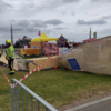 Man and child hospitalised after large sign falls at food festival in Bray
