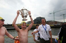 15-year-old from Meath takes first place in the men's Liffey Swim race