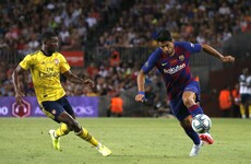 Young Arsenal defender scores own goal before Suarez nets Barcelona winner