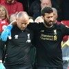 Blow for Liverpool as goalkeeper Alisson hobbles off against Norwich