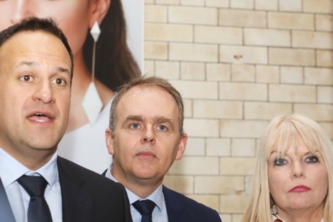 Taoiseach Leo Varadkar, Minister for Education and Skills, Joe McHugh and Minister of State for Higher Education Mary Mitchell O’Connor.