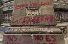 Iconic Mexico City monument graffitied with anti-rape slogans by 'glitter protesters'
