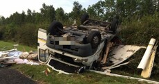 Five people taken to hospital after collision between car and campervan on M1