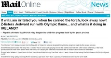 Mail Online article about Olympic torch in Ireland draws Twitter criticism