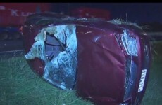 Sheep 'rain' on cars in southern Australia after truck flips (video)
