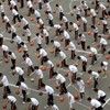 PHOTOS: The largest gym class you’ve (probably) ever seen