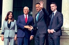 The Taoiseach and his partner have welcomed Mike Pence to Farmleigh ahead of a family lunch