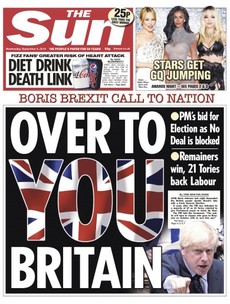 'Humiliation for Johnson': UK front pages react to last night's Brexit vote