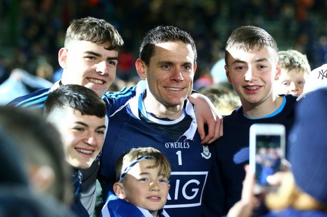 Cluxton poses for photos with Dublin supporters.