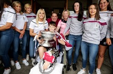 'He told me we better win' - Galway star meets clubmate as All-Ireland heroes visit Children's Hospital