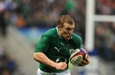 Heading home: Keith Earls out of second NZ test through injury