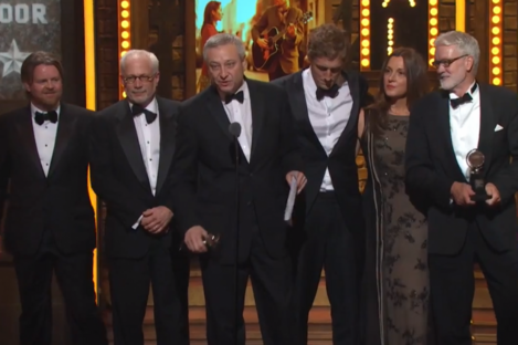 Producer Frederick Zollo accepts the Tony Award for Best Musical for the Broadway adaptation of 'Once'.
