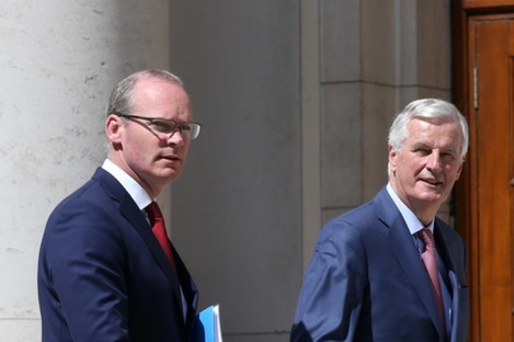 Simon Coveney and Michel Barnier met in Dublin in June. 