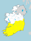 Heavy downpours expected as Status Yellow warning in place for 14 counties