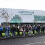 Hundreds of laid-off Wrightbus workers protest outside church over donations