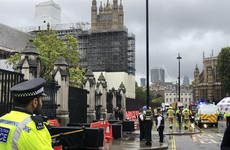 Man detained after dousing himself with suspected flammable liquid by Parliament gates in London