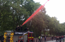 Four climate protestors arrested after spraying fake blood on UK Treasury building