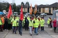 Harland and Wolff staff applaud as they return to work