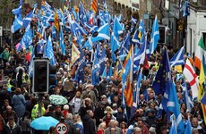 Thousands march in pro-independence protest in Scotland