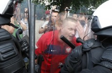 In pictures: Polish and Russian fans engage in violent clashes