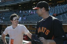 PHOTOS: Rory McIlroy throws ceremonial first pitch at SF Giants game