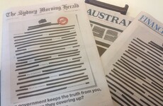 Australian newspapers black out front pages to protest government secrecy