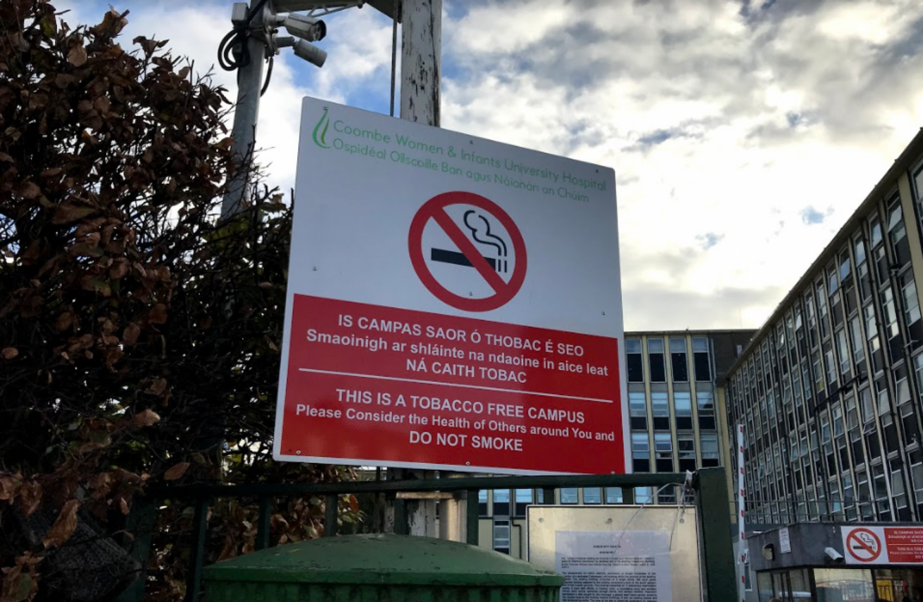 Antismoking policy at two Dublin maternity hospitals being flouted by