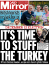 'It's time to stuff the turkey': UK front pages react to decision to hold general election