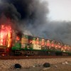 At least 74 people killed after gas cylinders exploded on train in Pakistan