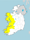 It's going to be a wet weekend as Status Yellow rainfall warning issued for five counties