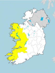 It's going to be a wet weekend as Status Yellow rainfall warning issued for five counties