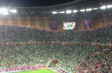 VIDEO: Ireland fans sing The Fields of Athenry in Gdansk