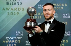 Shamrock Rovers star Jack Byrne named Player of the Year at PFAI Awards